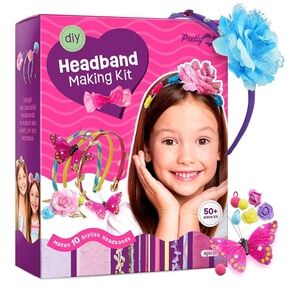 DIY Headband Making Kit – 50+ Pieces – Makes 10 Headbands – Ages 5+